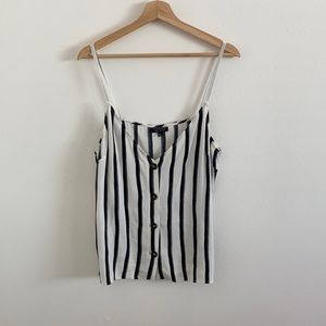 Topshop Stripe Button Down Tank Top Blouse 8